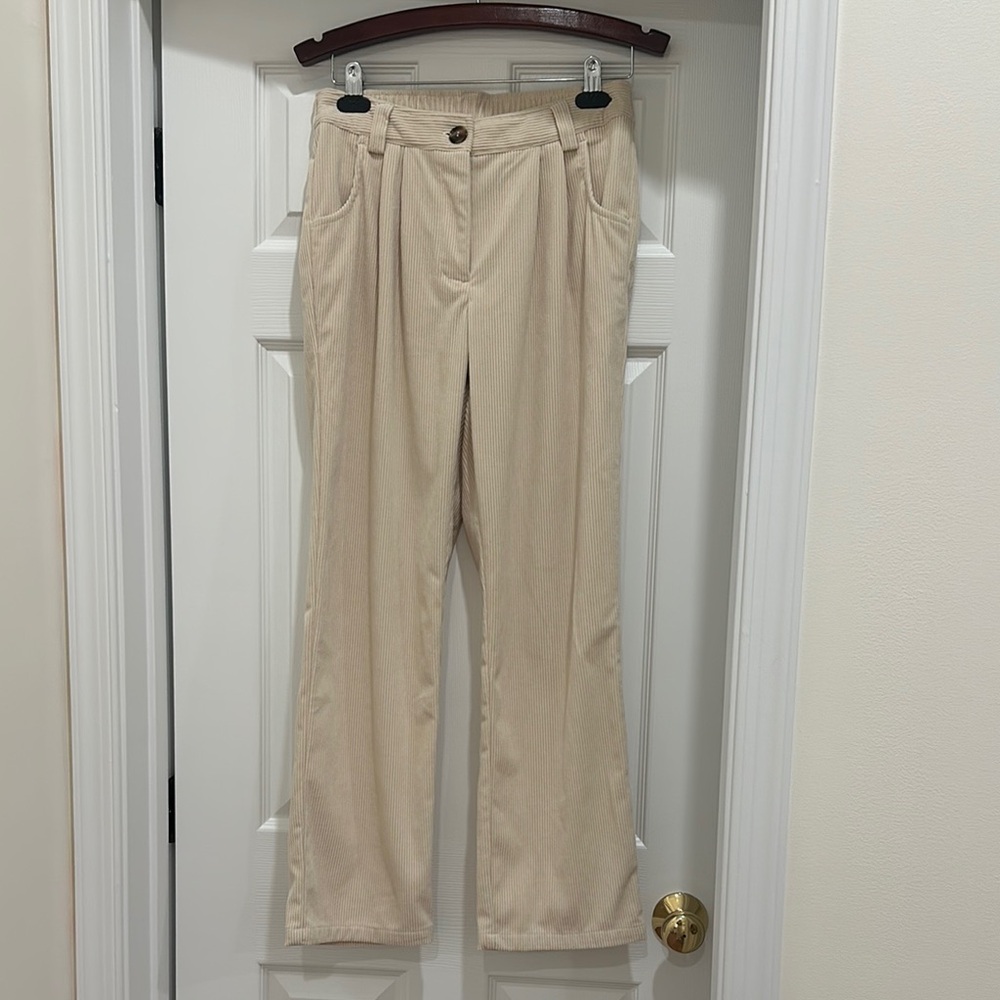 Beige Corduroy Pants